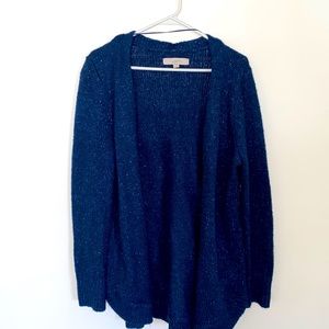 Women’s navy blue marbled cardigan